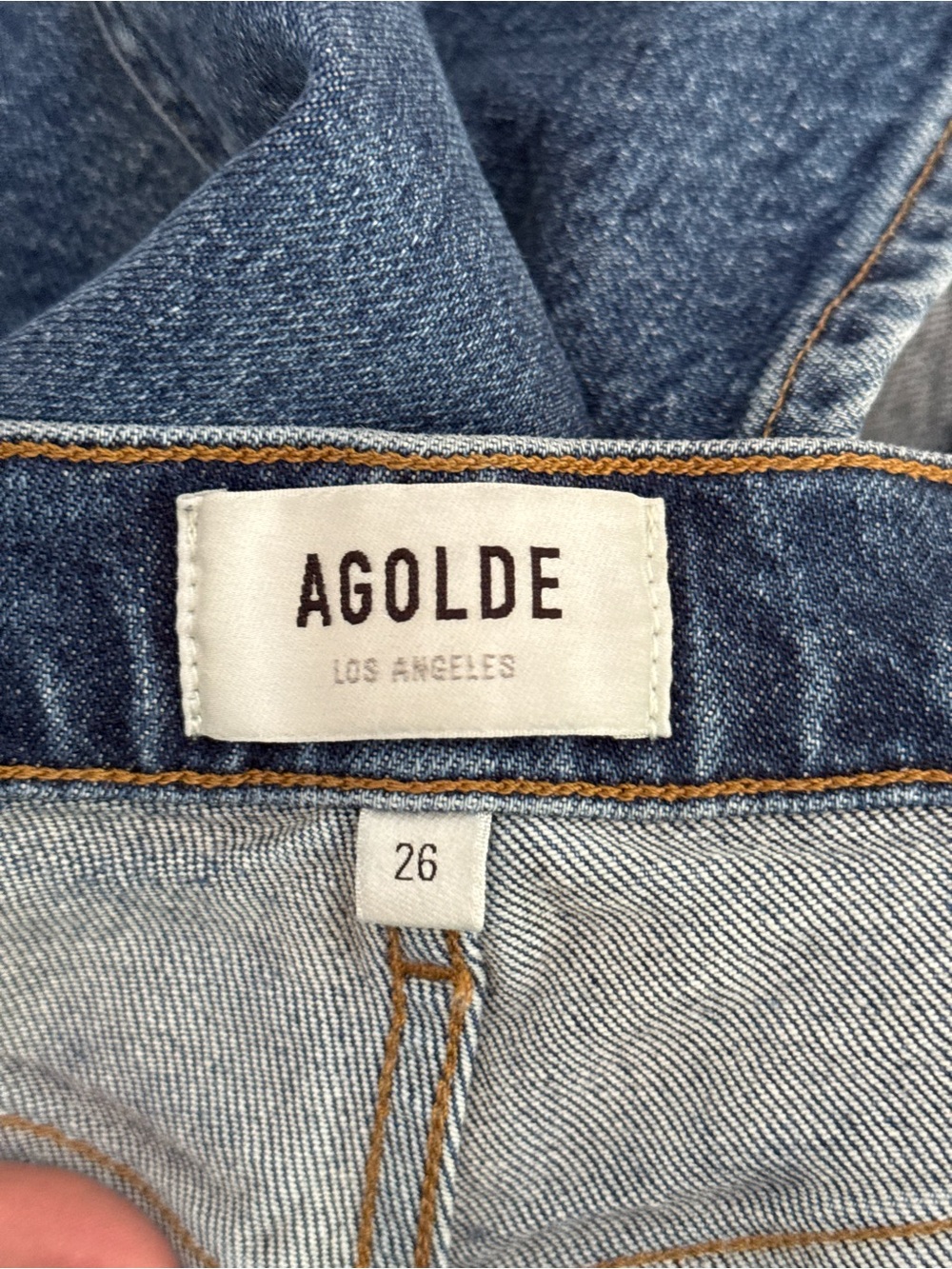 Agolde high rise straight leg jeans (26) - Picture 5 of 7